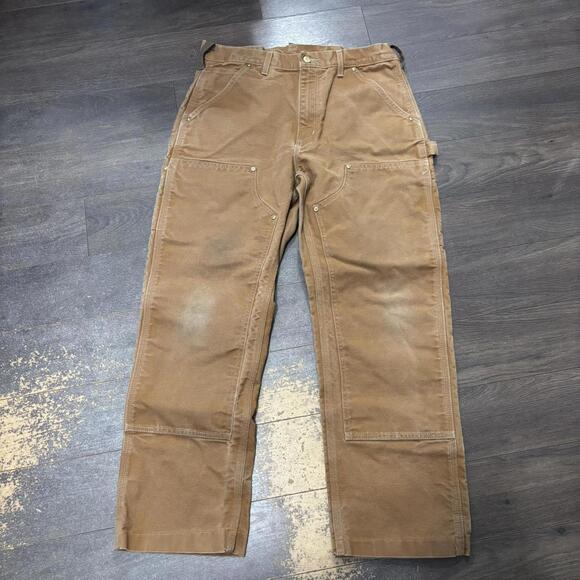 vintage carhartt double knee cargo jeans 00s 32x28 - Picture 2 of 6